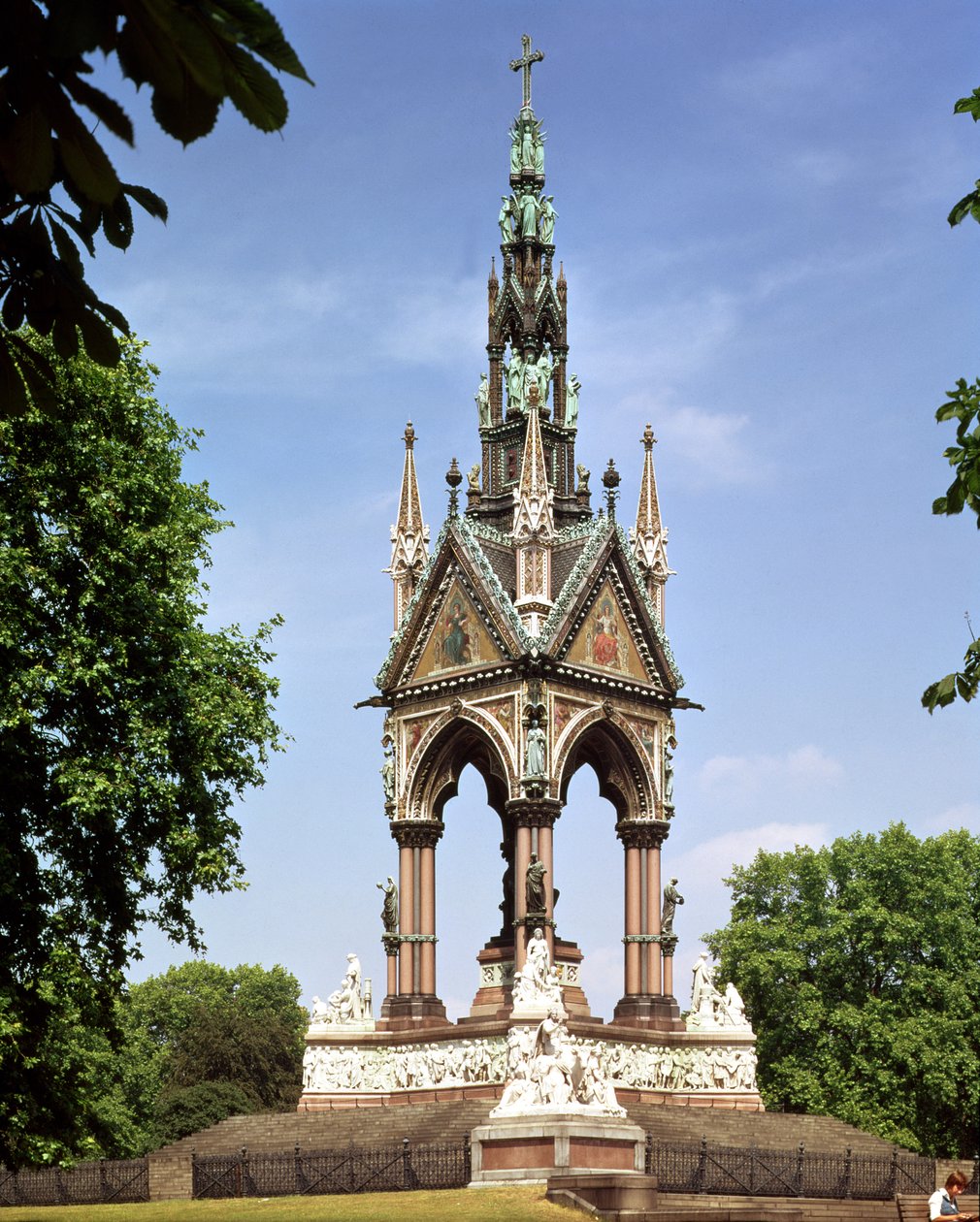 Albert Memorial från Albert Hall av Unbekannt Unbekannt