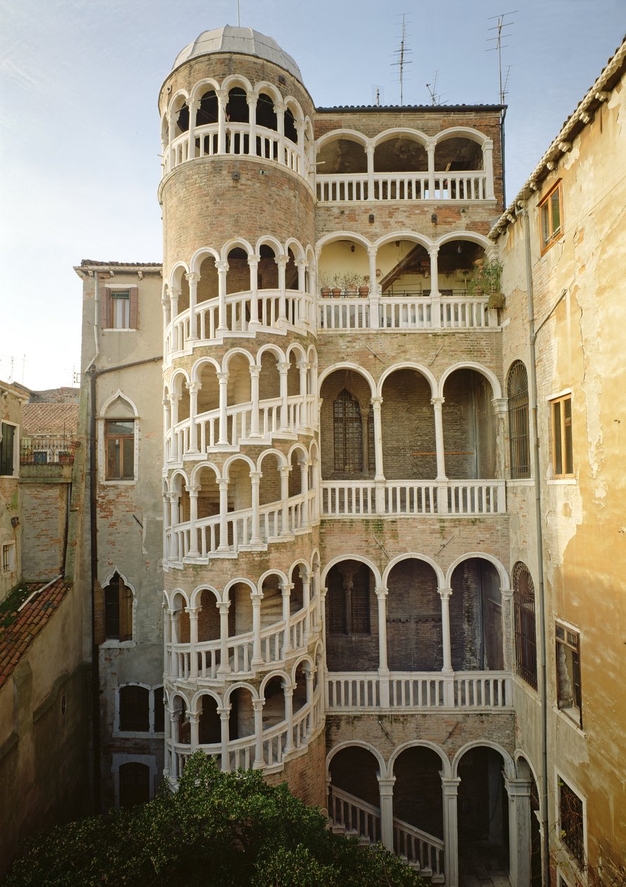 Bovolo-trappan, från Palazzo Contarini dal Bovolo av Unbekannt Unbekannt