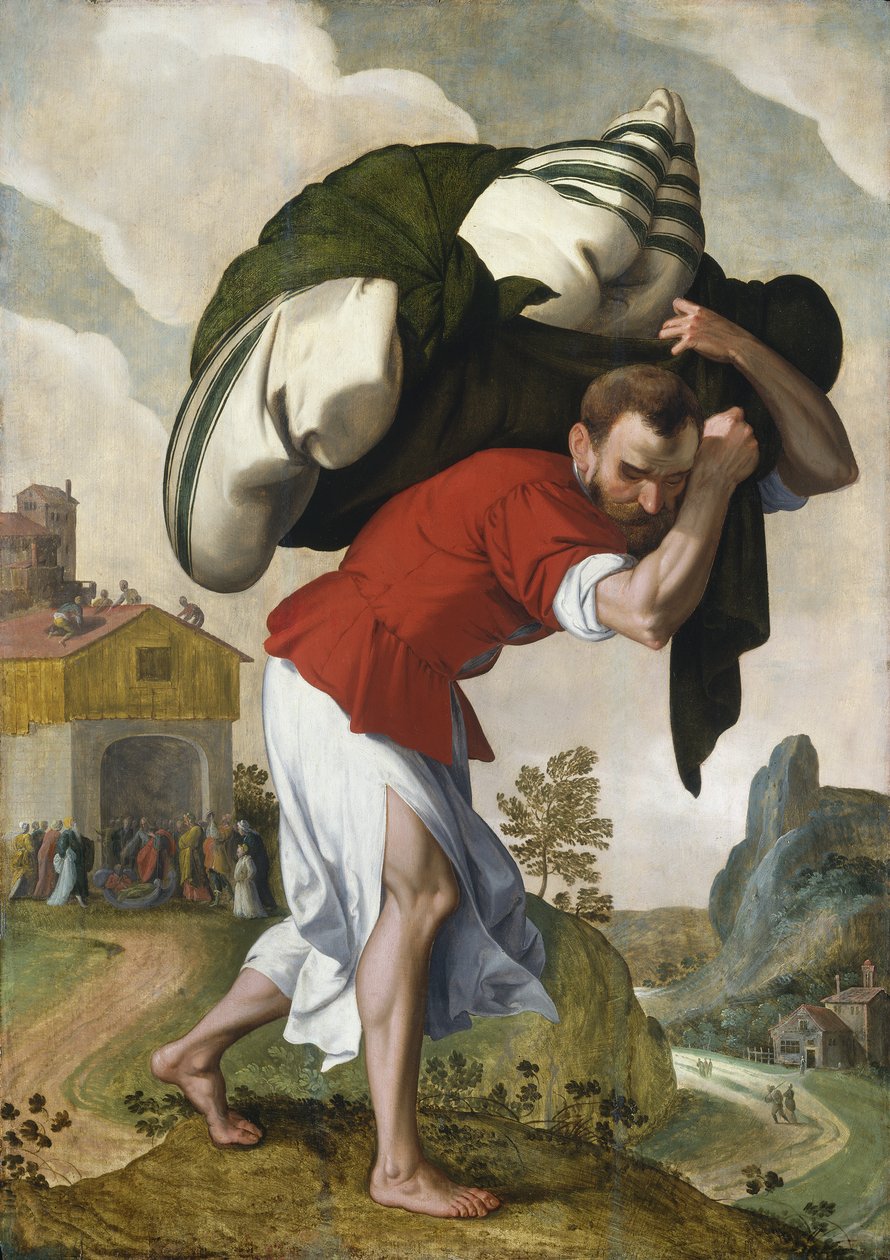 Helandet av den förlamade, 1560-90 (olja på träpanel) av Unbekannt Unbekannt