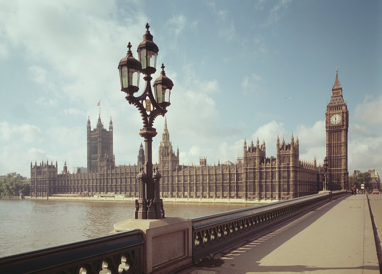 Vy över parlamentets hus från Westminster Bridge av Unbekannt Unbekannt