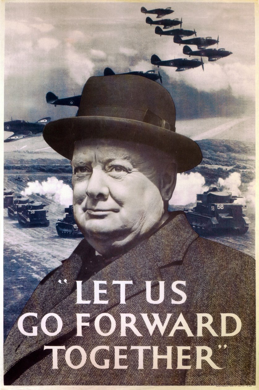 "Let Us Go Forward Together", propagandaaffisch från andra världskriget, 1940 av Unbekannt Unbekannt