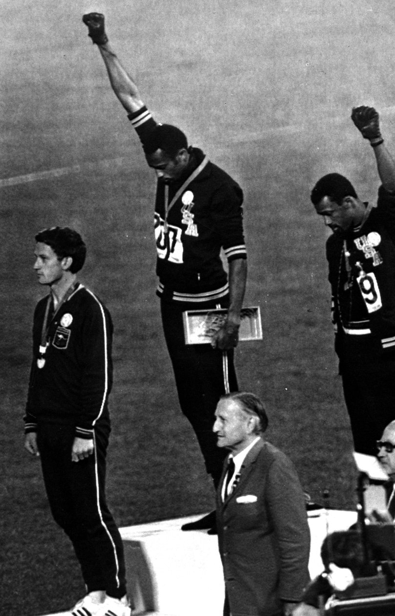 Vinnare av herrarnas 200 meter på pallen, OS 1968, Mexico City av Unbekannt Unbekannt