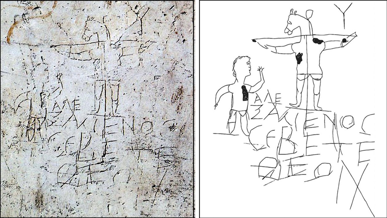 Alexamenos graffiti, Palatine Antiquarium, Rom av Unbekannt Unbekannt