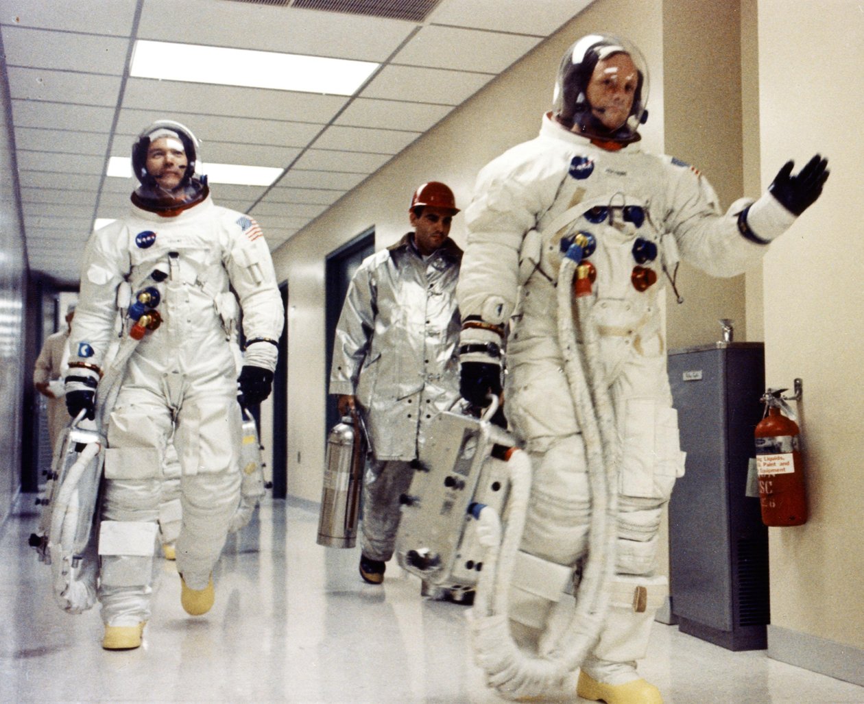 Apollo 11-besättningen på väg att lanseras, 1969 av Unbekannt Unbekannt