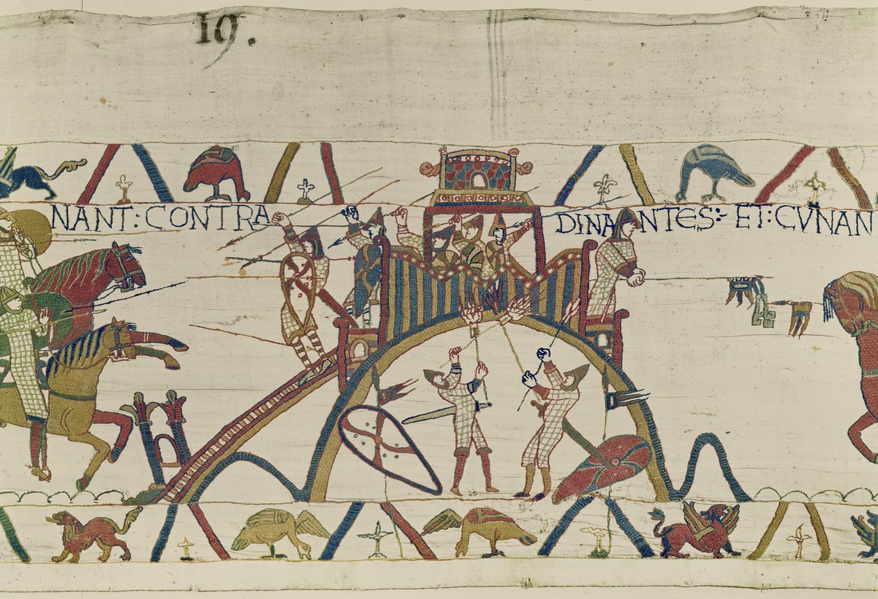 Attack på staden Dinan, Bayeux tapestry av Unbekannt Unbekannt