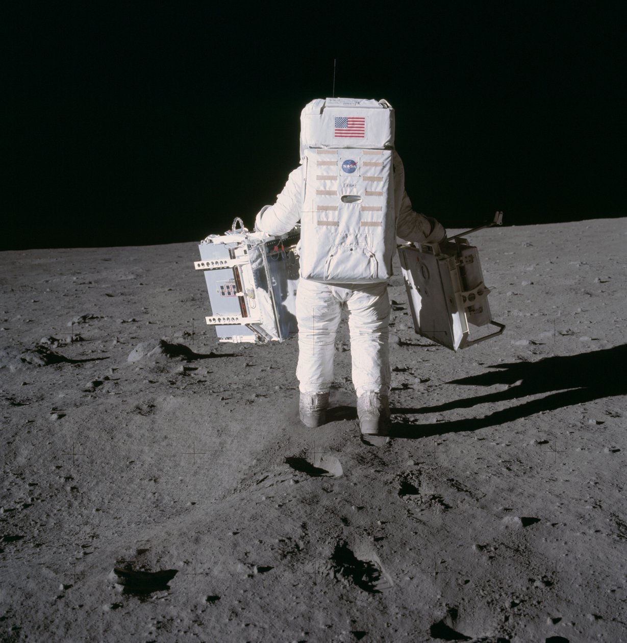 Buzz Aldrin använder Apollo 11-experiment, 1969 av Unbekannt Unbekannt