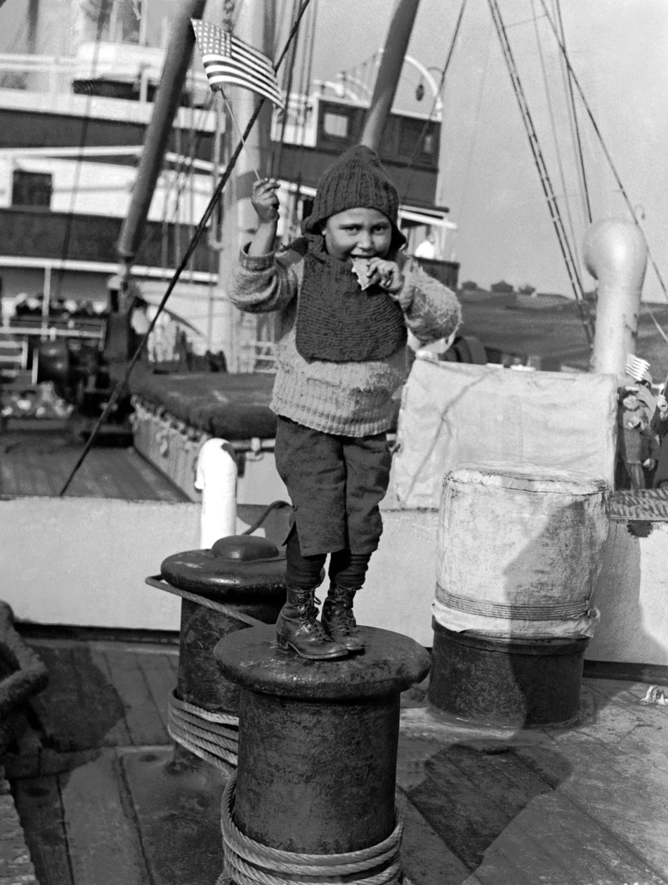 Barn Anländer Till Ellis Island av Unbekannt Unbekannt