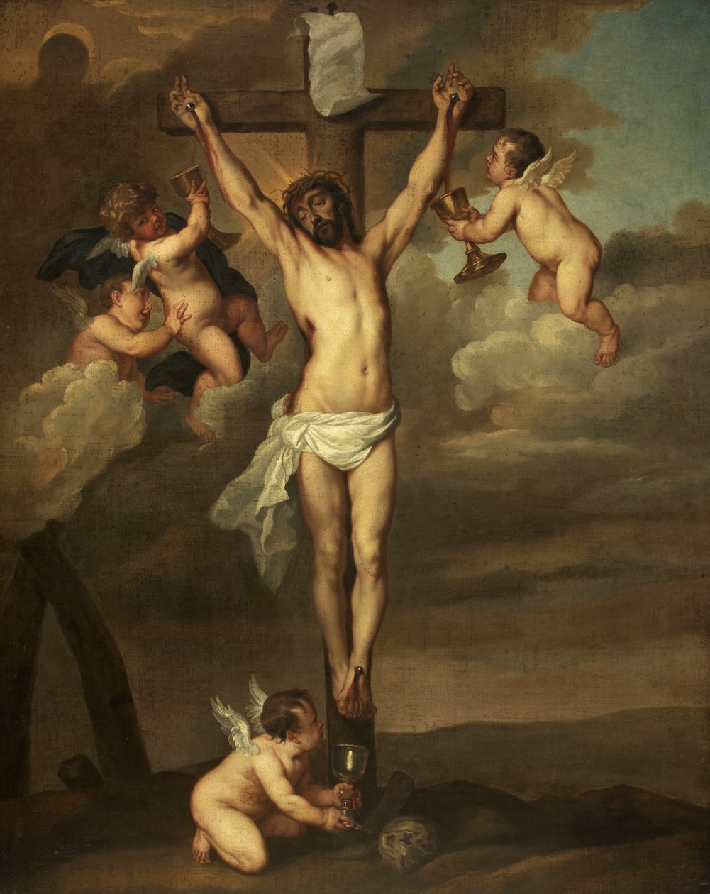 Korsfästelse, 1645-50 av Unbekannt Unbekannt