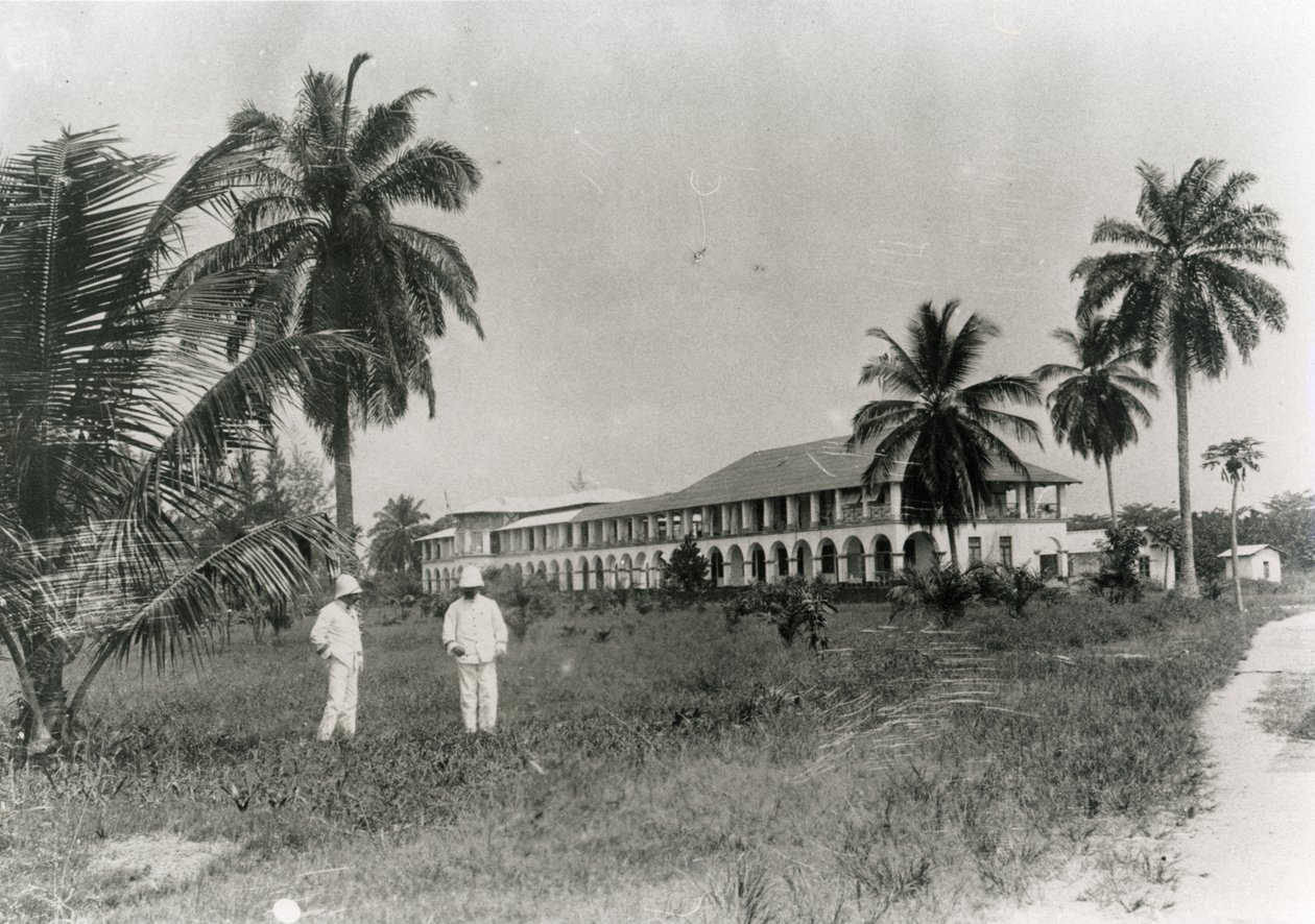 Europeiskt sjukhus i Douala, Kamerun, ca 1910 av Unbekannt Unbekannt