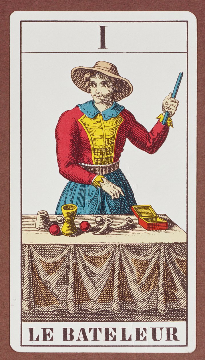 I The Magician, sju tarotkort från olika förpackningar av Unbekannt Unbekannt