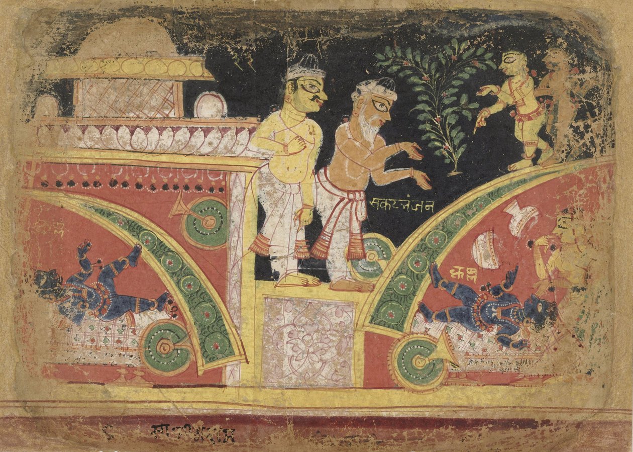 Krishna välter vagnen, anonym, ca. 1520-30 av Unbekannt Unbekannt