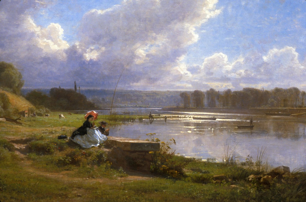 Loire Atlantique N* 094 - Nantes/Musee des Beaux Arts - ""Vid vattnet runt Paris"" - av Francois Louis Francais av Unbekannt Unbekannt