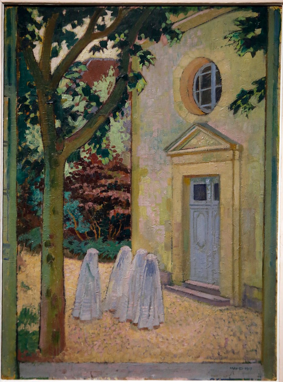 Maurice Denis museum, Saint Germain en Laye, Frankrike, Maurice Denis, kommunikanterna framför priorinnans kapell av Unbekannt Unbekannt