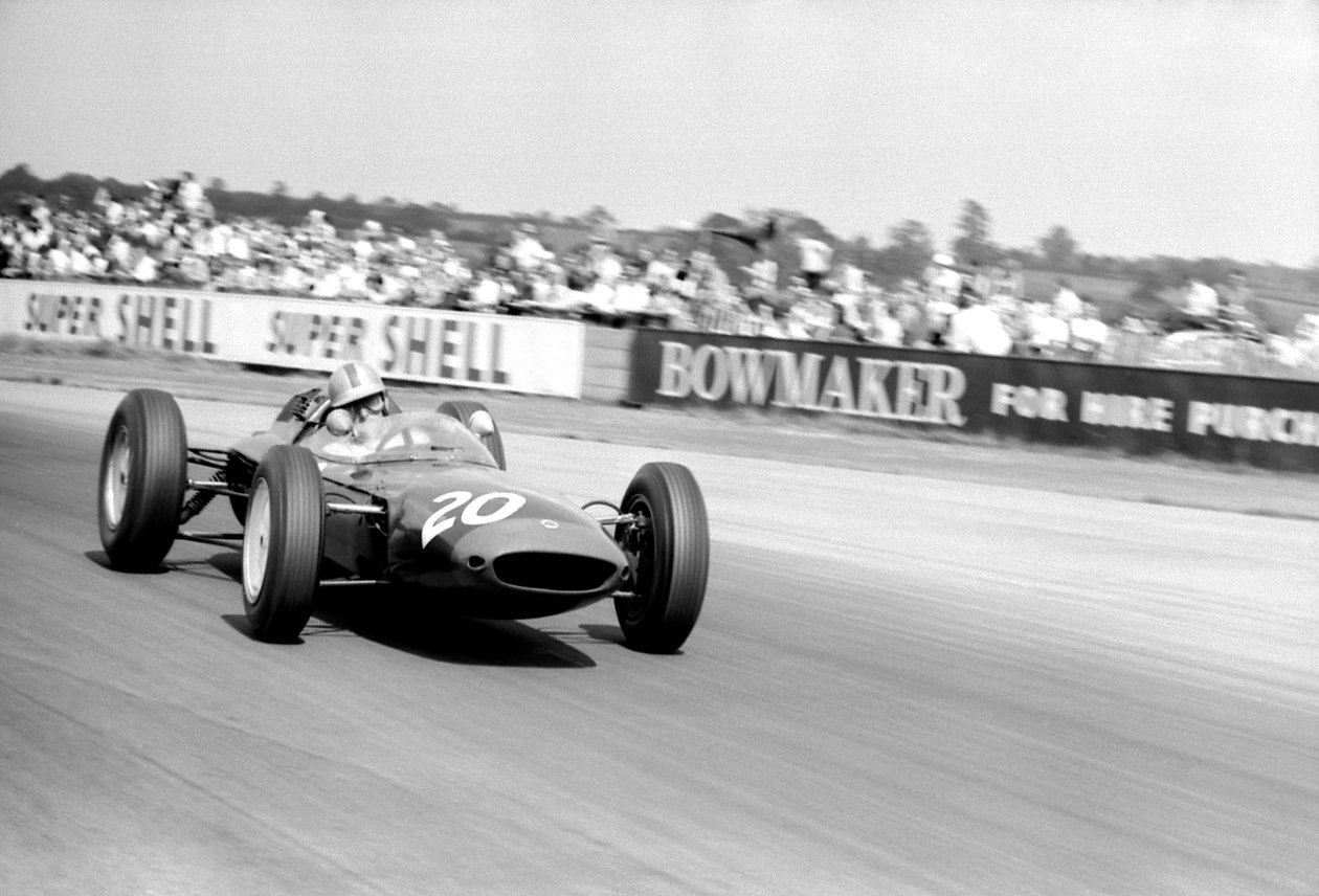 Mike Hailwood kör Parnells lotus 24, 1963 av Unbekannt Unbekannt