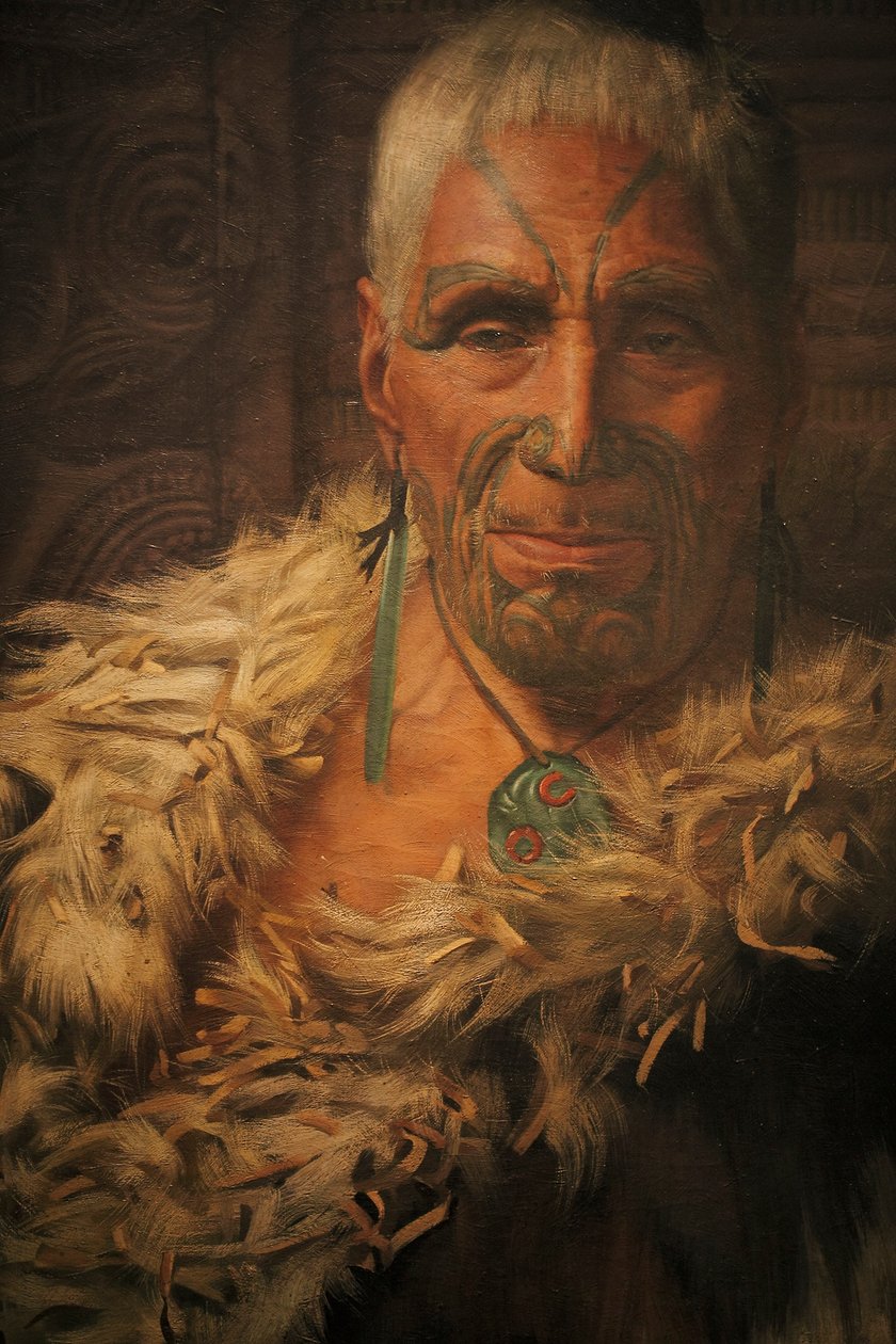 Perema Te Pahau, benskrapan, 1904 av Unbekannt Unbekannt