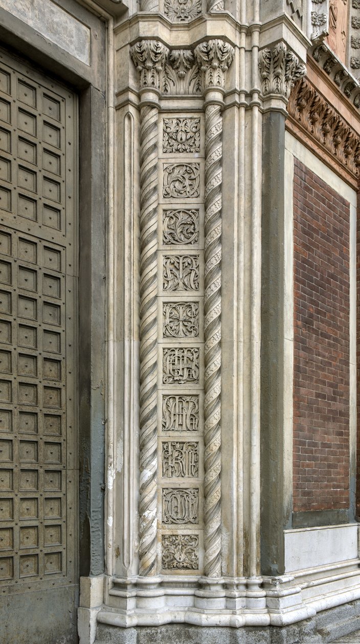 Portalfasad, kyrkan Santa Maria del Carmine, Milano, Italien av Unbekannt Unbekannt