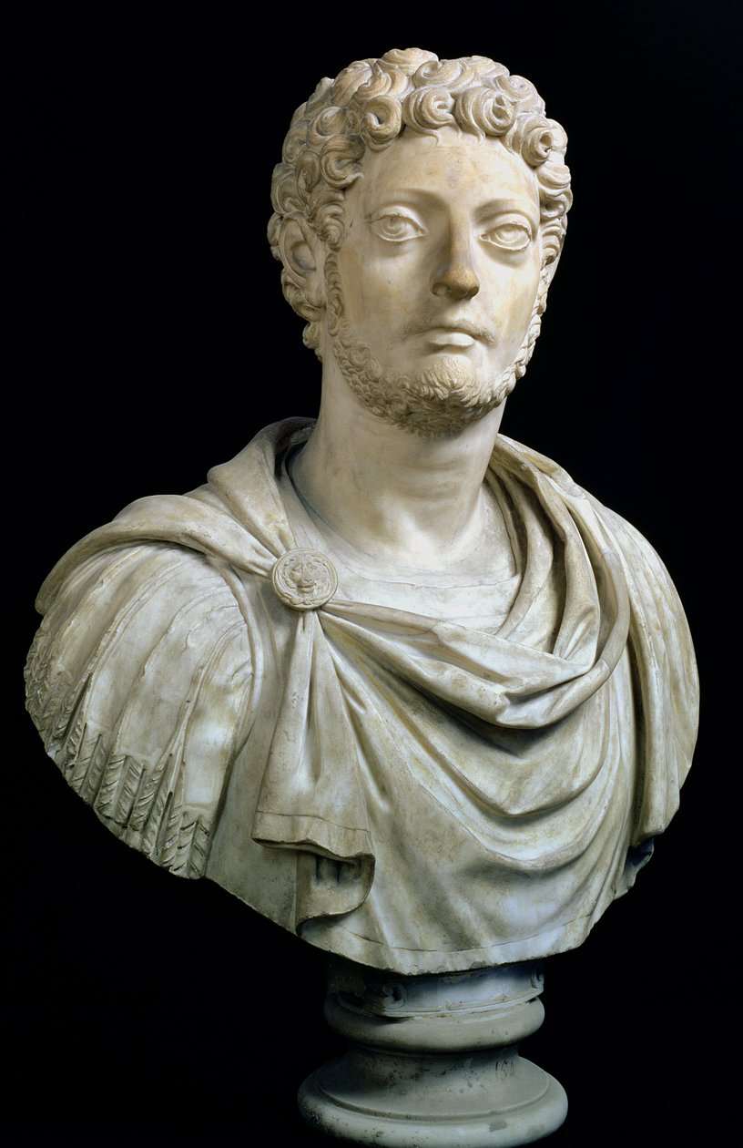 Porträttbyst av kejsar Lucius Aurelius Commodus av Unbekannt Unbekannt