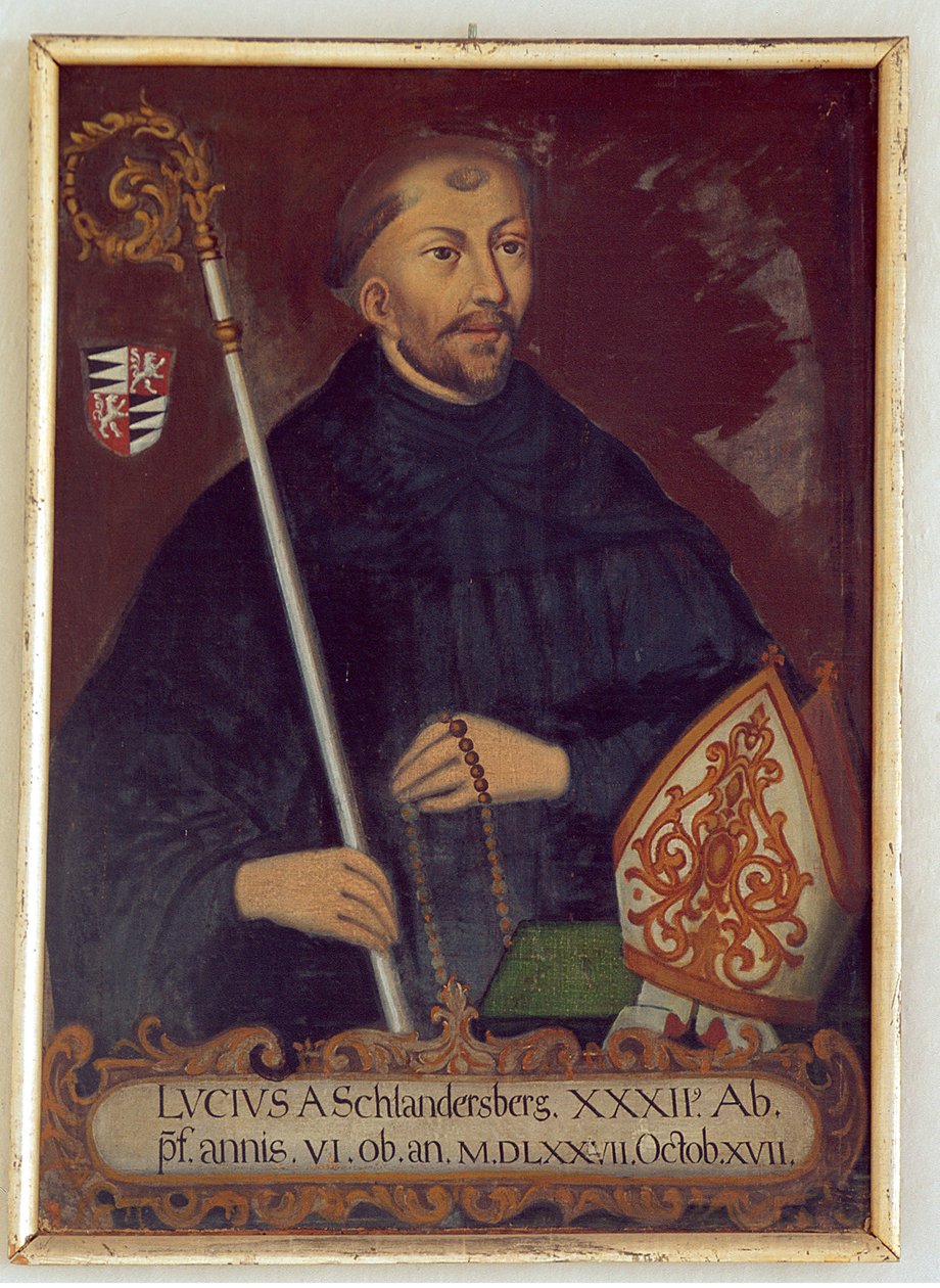 Porträtt av Abbott Lucius von Schlandersberg av Unbekannt Unbekannt