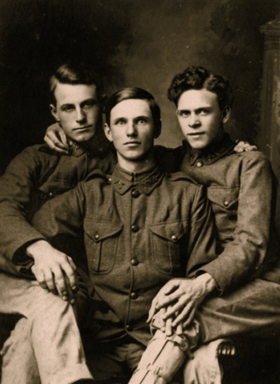 Porträtt av tre nära vänner, ca 1918 av Unbekannt Unbekannt