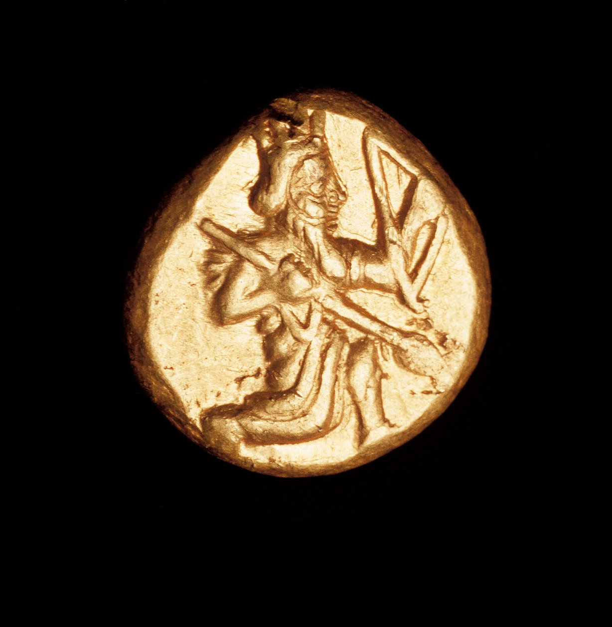 Sällsynt antikt grekiskt mynt, guldpersisk daric, stor kung på knä med pilbåge C 450BC av Unbekannt Unbekannt