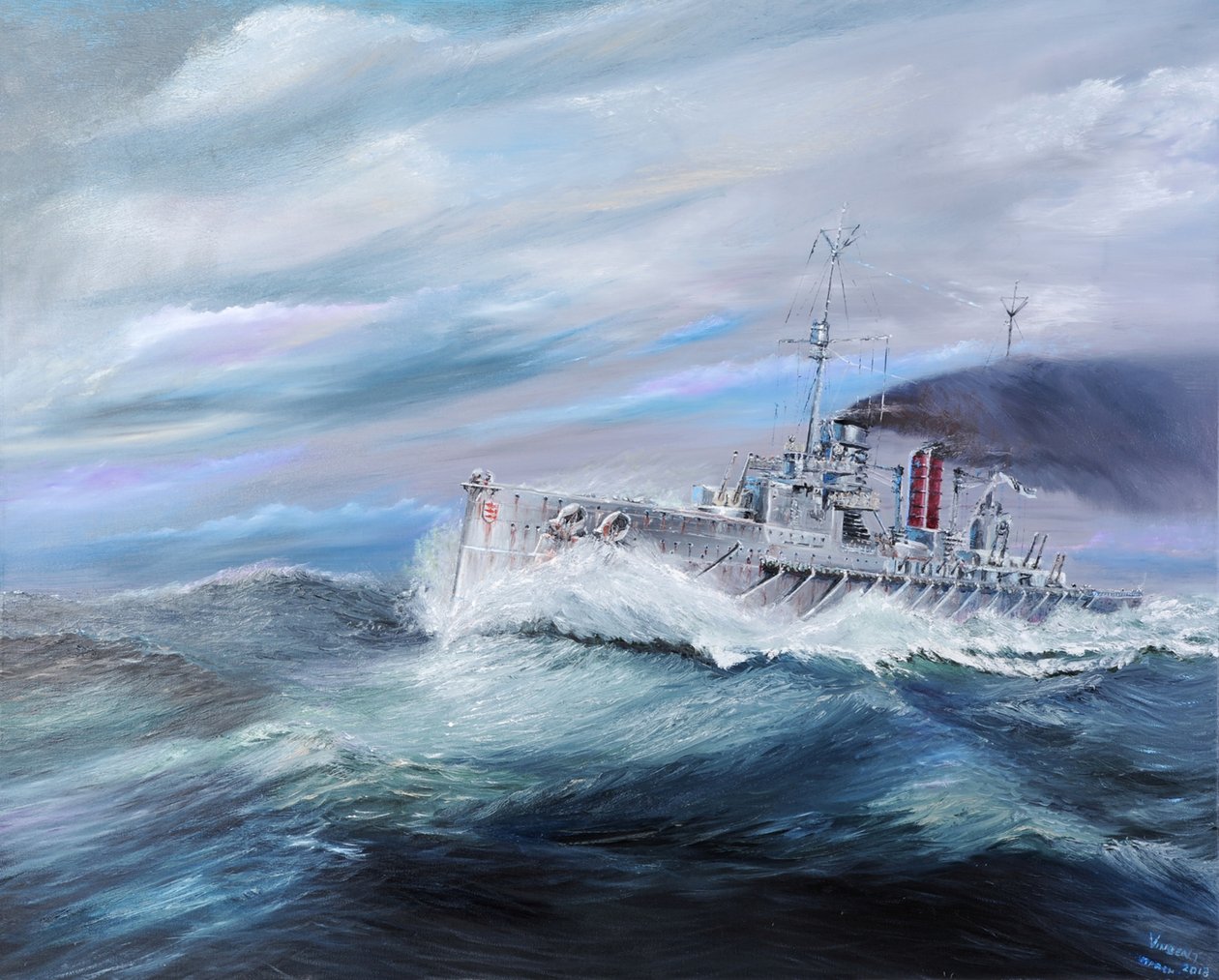 SMS Seydlitz kommer in på Jylland 14:15 31 maj 1916, 2018, av Unbekannt Unbekannt