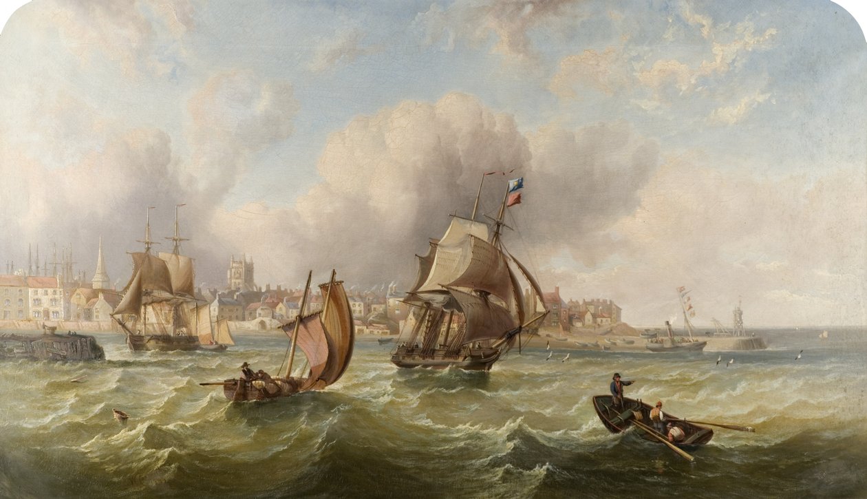 Frakt vid mynningen av Hartlepool Harbor av Unbekannt Unbekannt