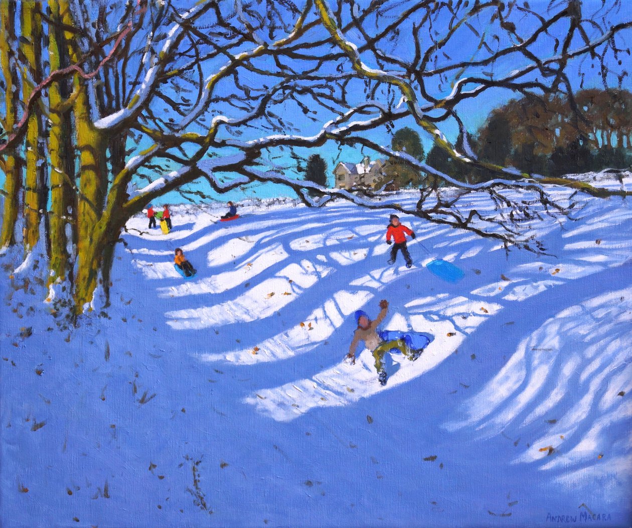 Kälka nerför ravinen, Dam Lane, Ashbourne, 25x30", av Unbekannt Unbekannt