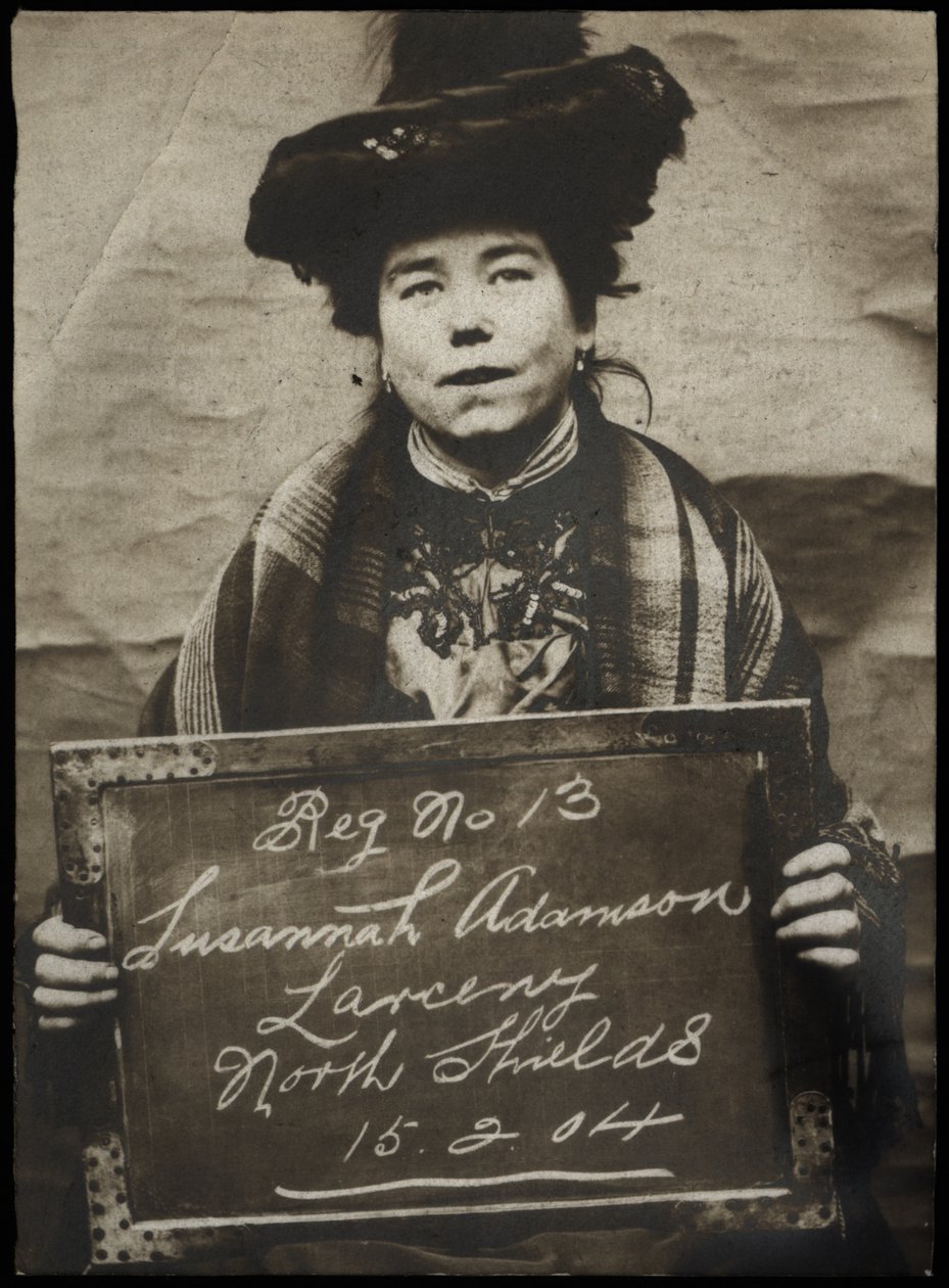Susannah Adamson, arresterad för att ha stulit en mans handväska, North Shields, Storbritannien, 1904 av Unbekannt Unbekannt