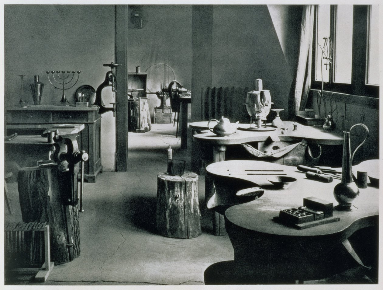 Metallverkstaden, från verkstäderna i Bauhaus, Weimar, 1923 av Unbekannt Unbekannt