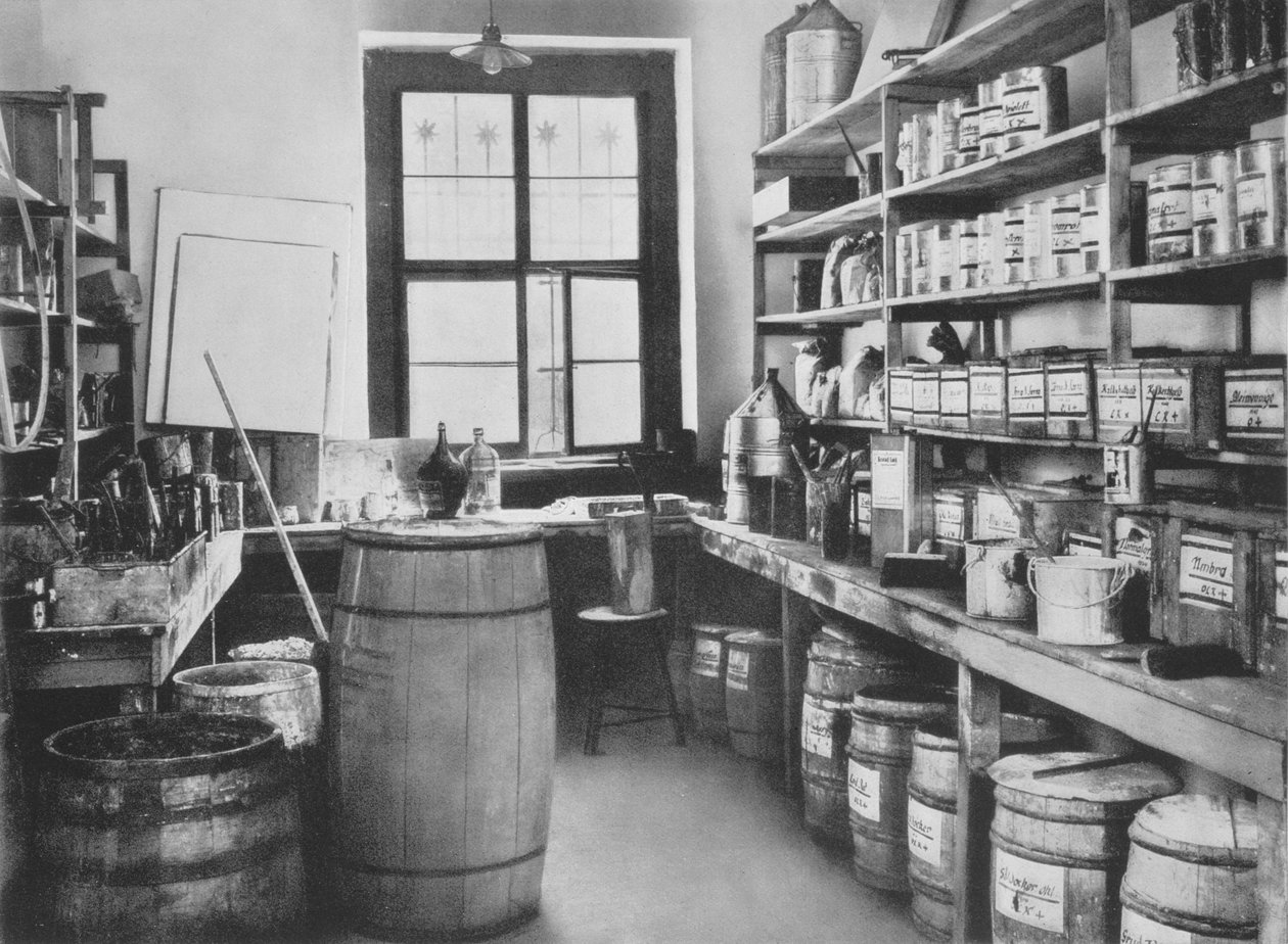 The Mural Studio Storeroom, från verkstäderna i Bauhaus, Weimar, 1923 av Unbekannt Unbekannt