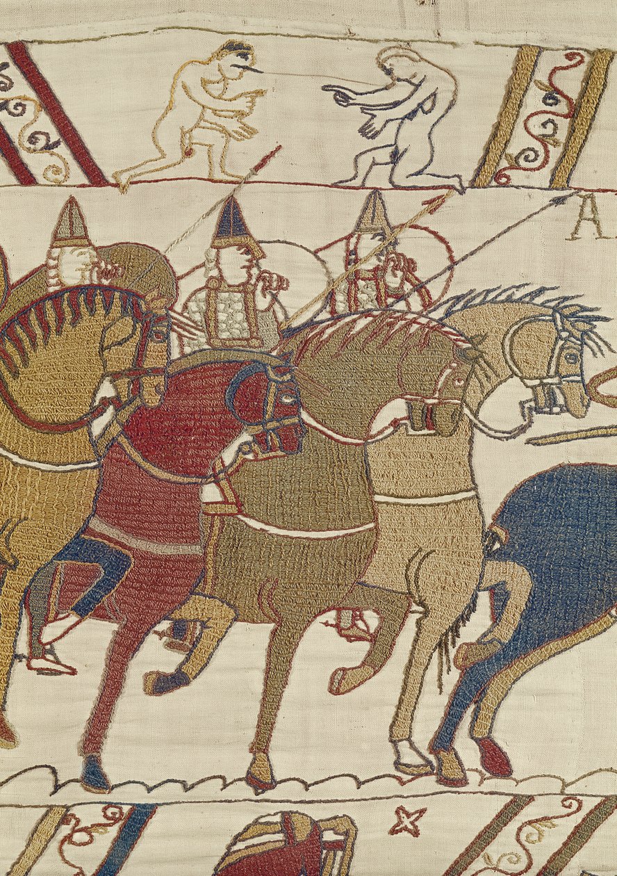 Normanerna gav sig av från Hastings för att attackera Harold, Bayeux Tapestry av Unbekannt Unbekannt
