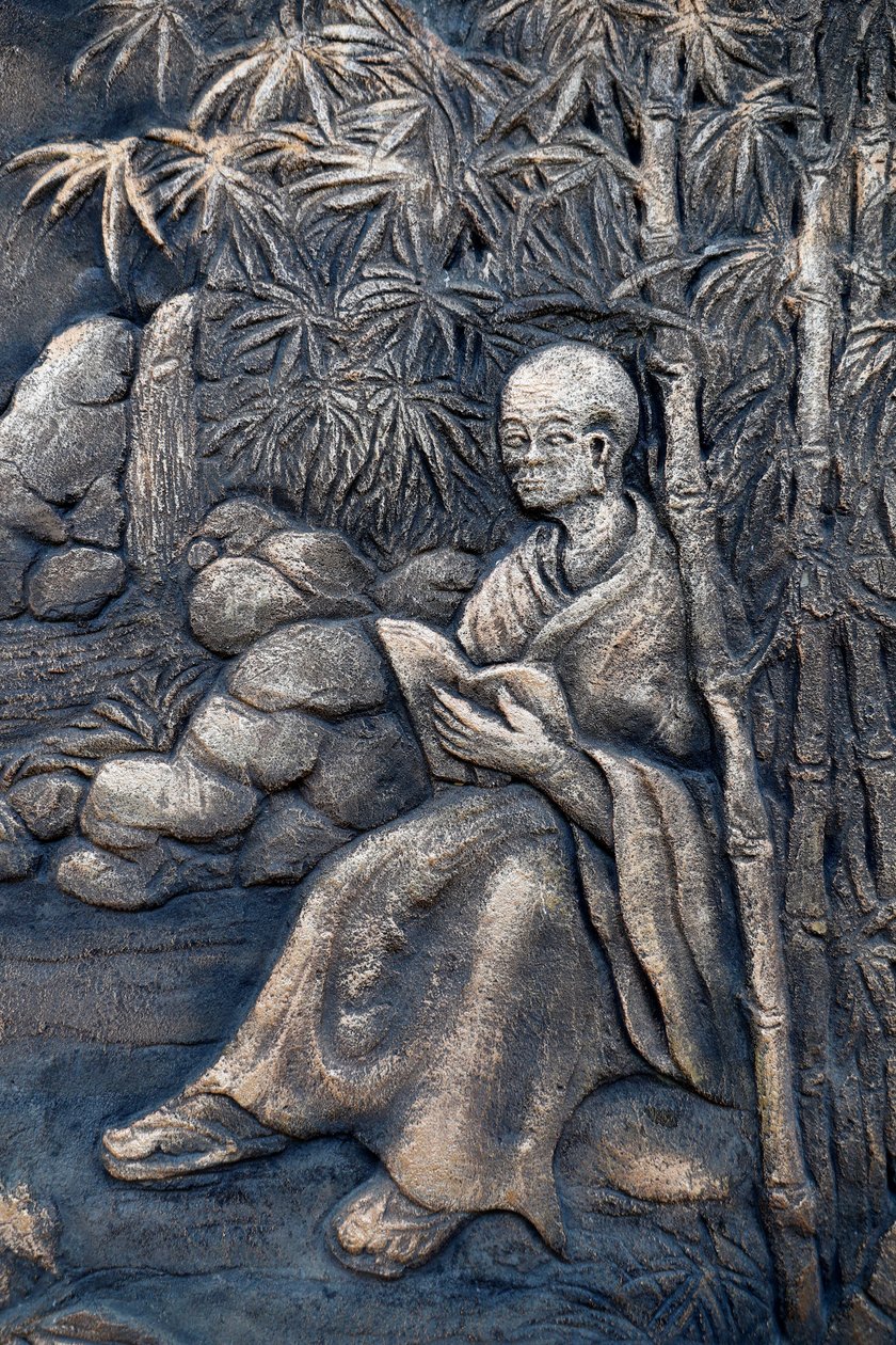 Truc Lam buddhistiskt tempel, buddhistisk munk, Dalat, Vietnam av Unbekannt Unbekannt