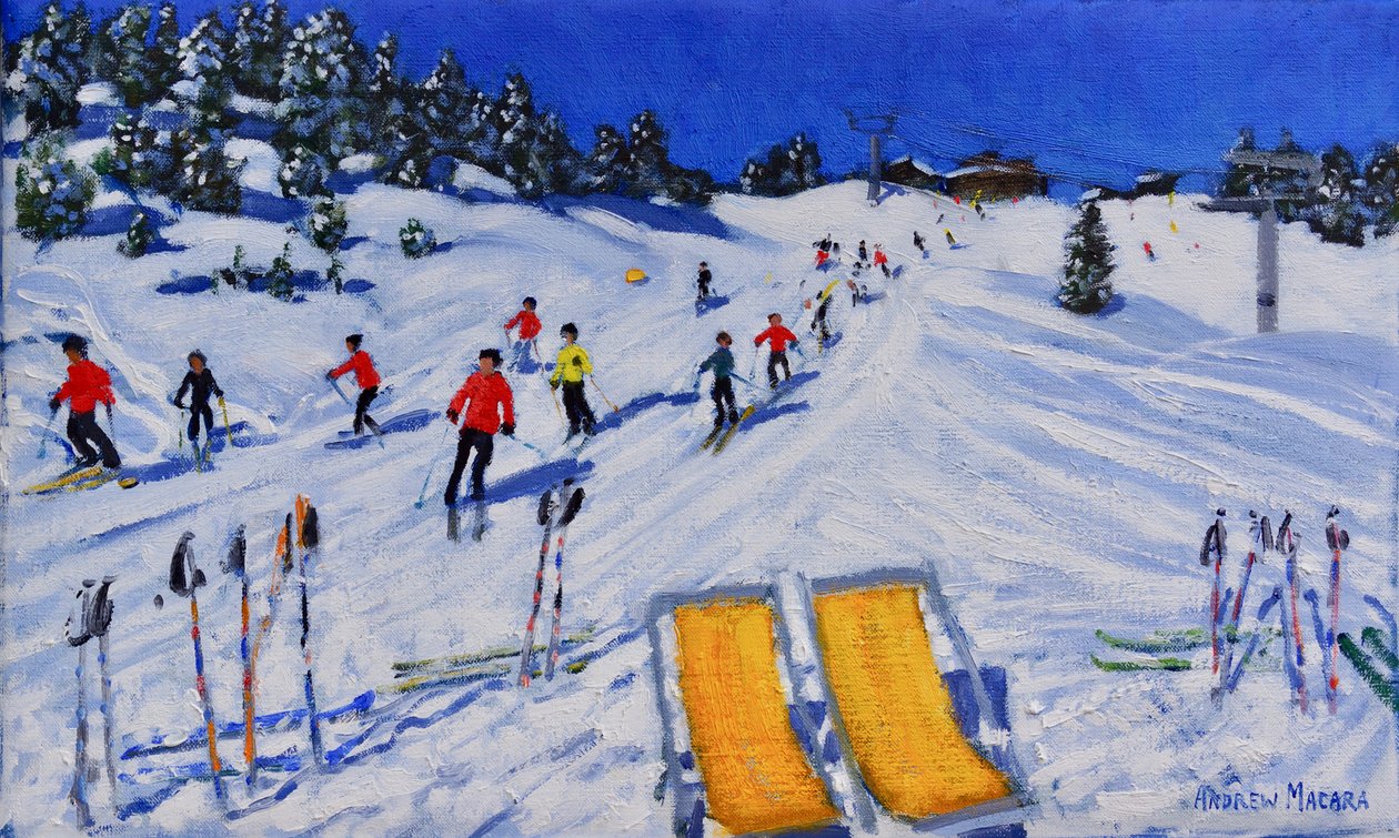 Två solstolar, Val Gardena, Italien, 2108 av Unbekannt Unbekannt