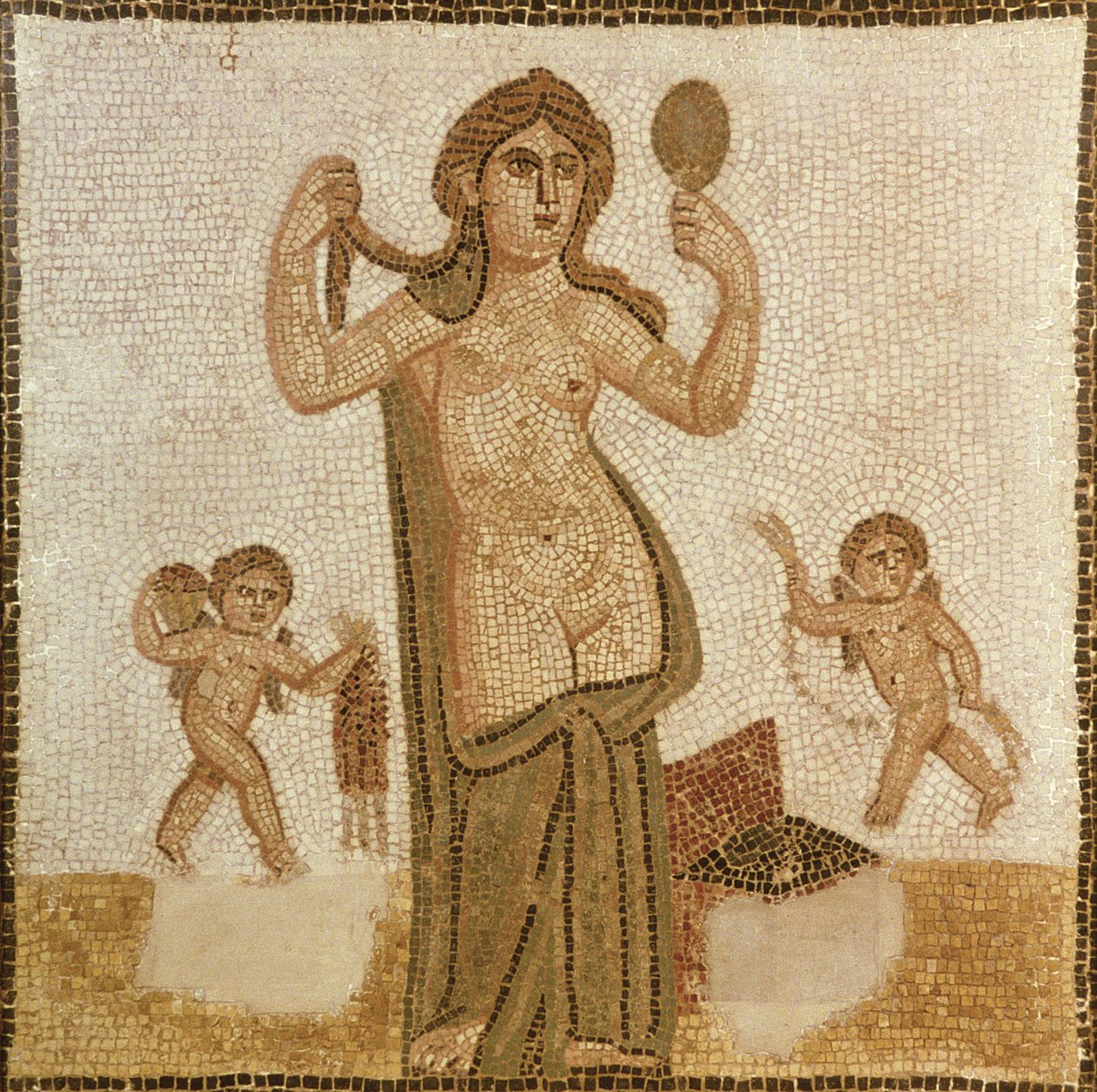Venus vid hennes toalett, från Thuburbo-Majus, romersk, 300-talet e.Kr av Unbekannt Unbekannt