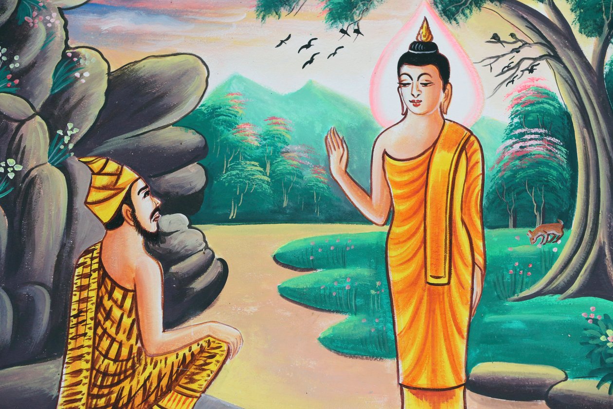 20151103, Kasi, Laos : Målning som skildrar Shakyamuni Buddhas livshistoria av Unbekannt