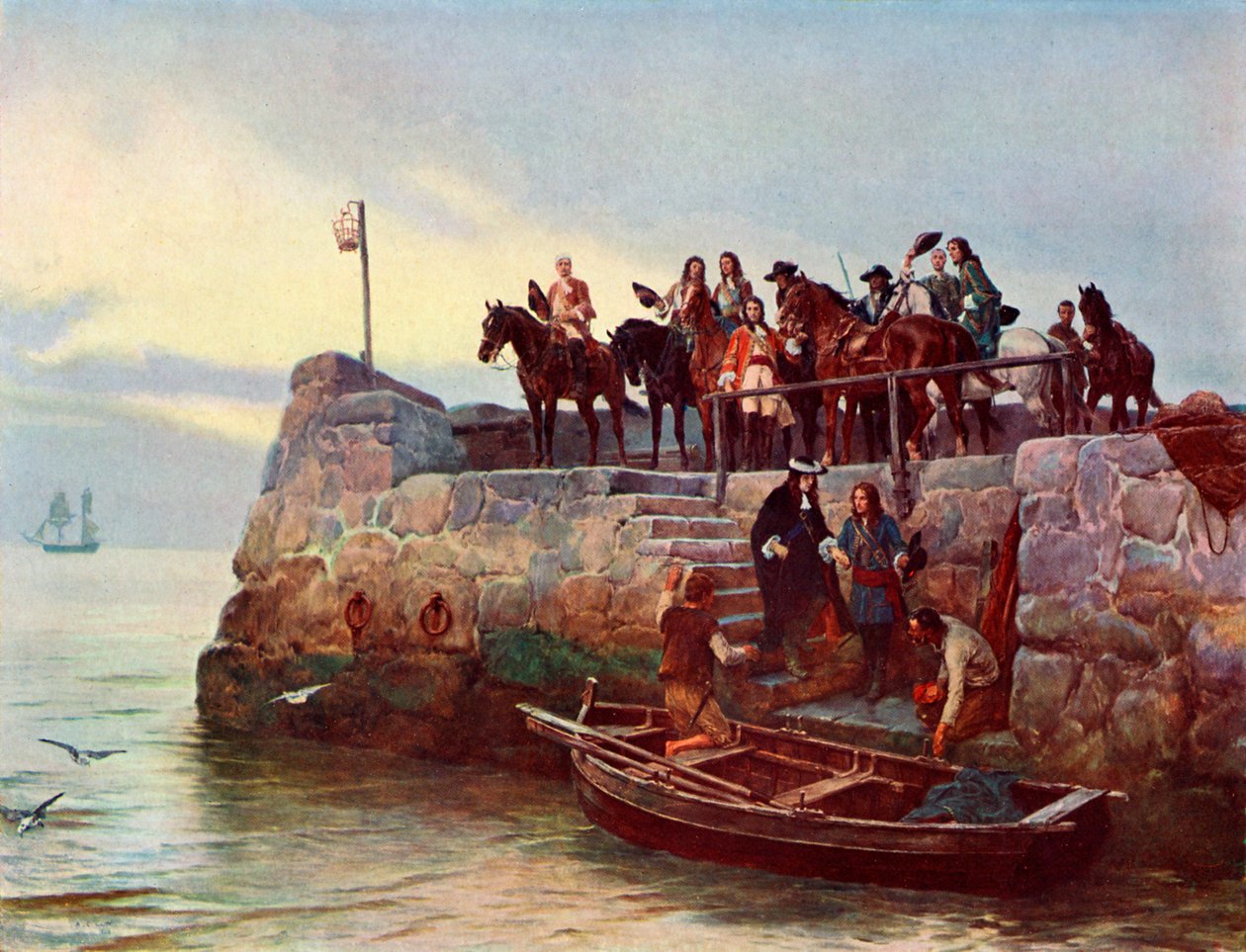 "A Lost Cause: The Flight of James II" av Unbekannter Künstler