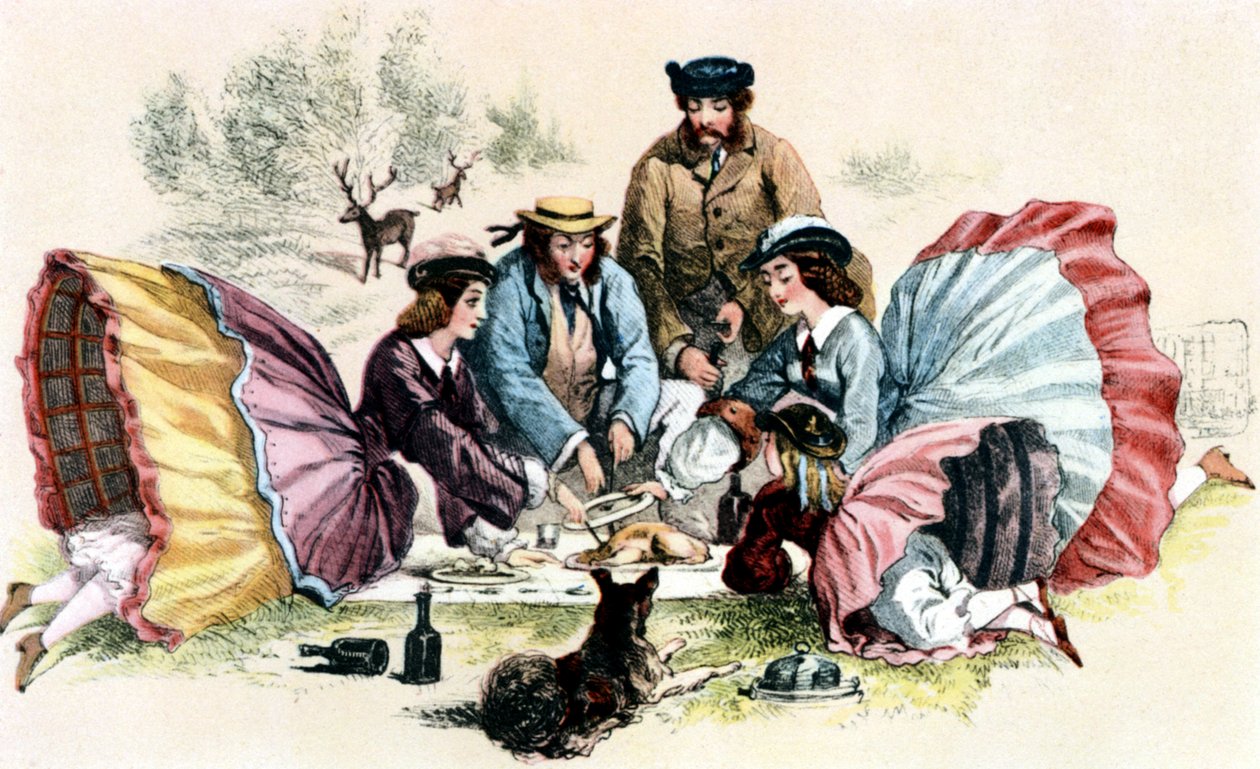 En viktoriansk picknick av Unbekannter Künstler