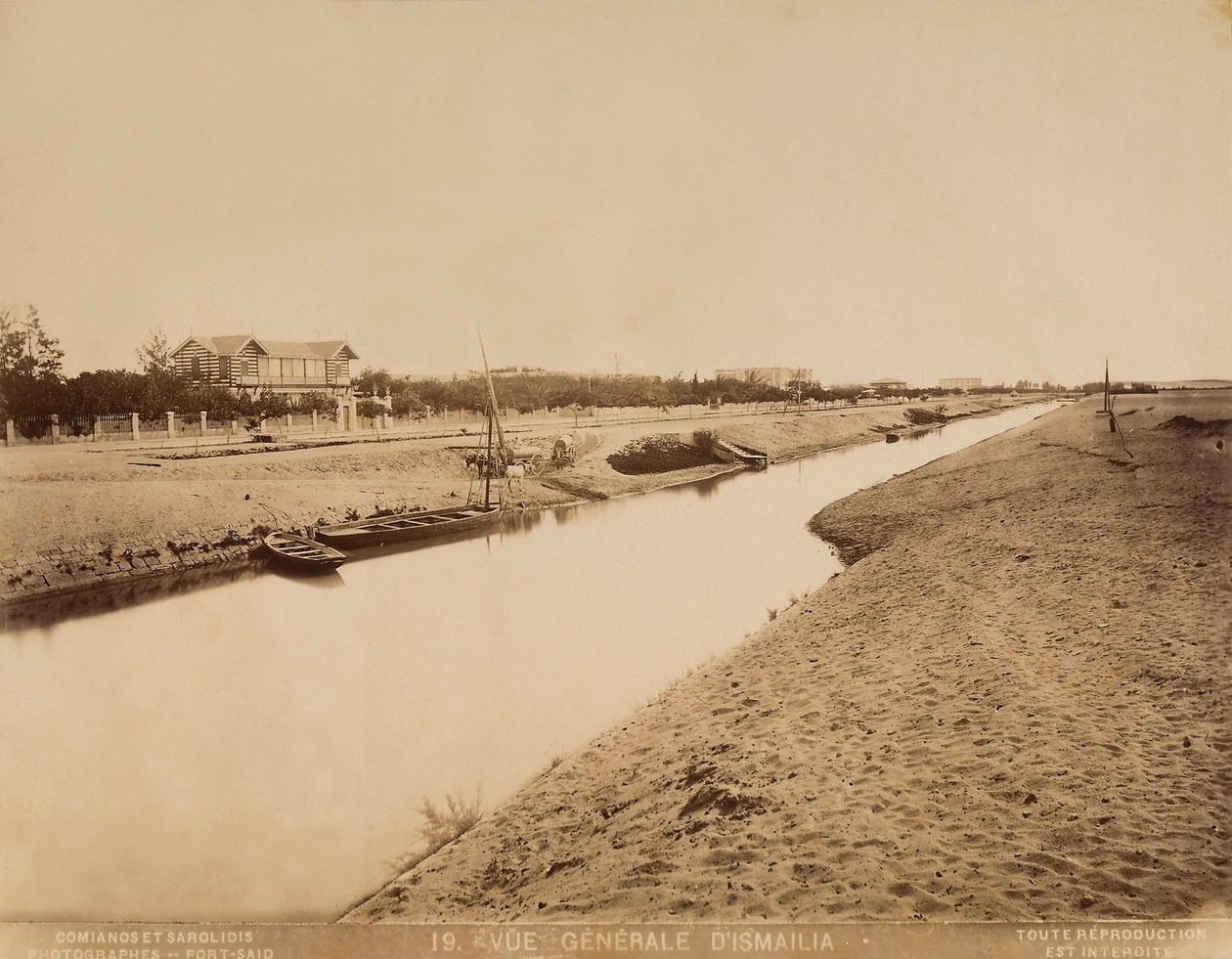 En souvenir från Odoardo Beccaris resor: en kanal vid Ismailia av Unbekannter Künstler