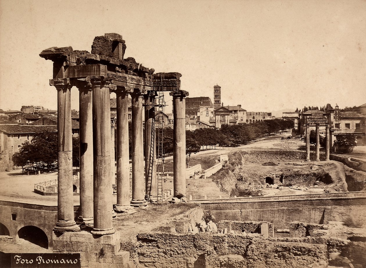 Vy över Forum Romanum av Unbekannter Künstler