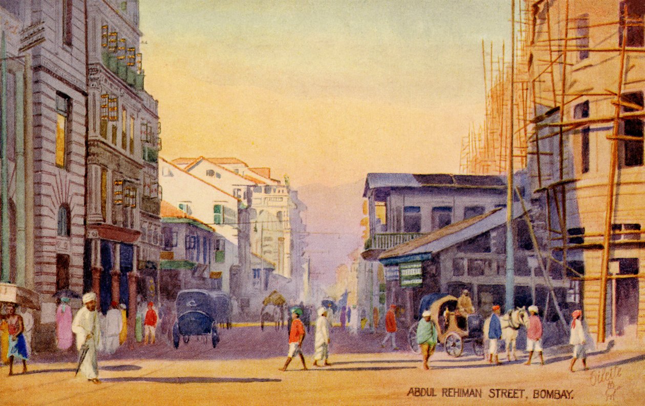 Abdul Rehman Street, Mumbai (Bombay) av Unbekannter Künstler