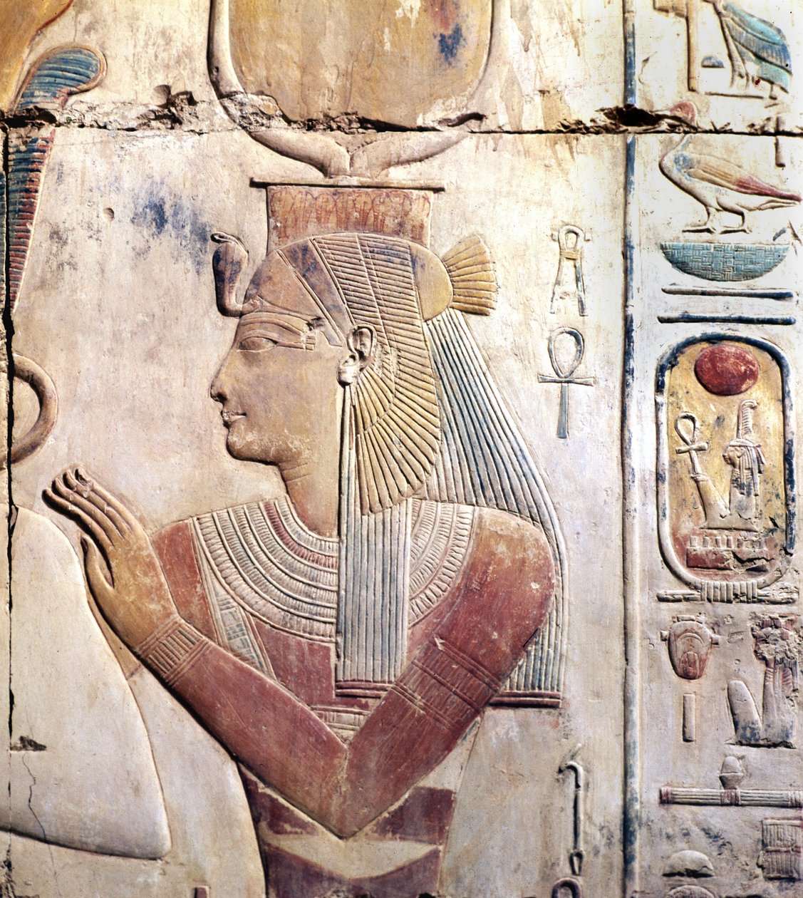 Abydos i Egypten: Osiriac Temple of Sethi (Seti) I, gudinnan ISIS. av Leopold Blonder