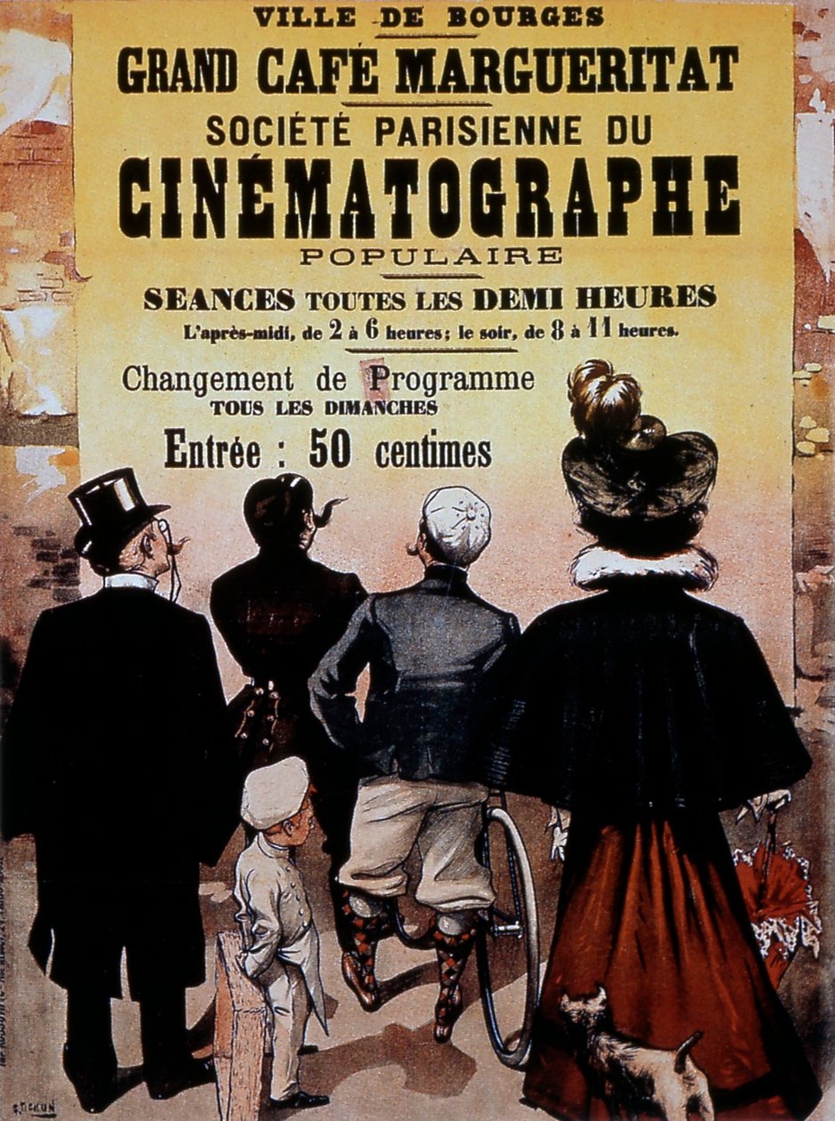 Annons för biograf i Bourges, Frankrike, ca. 1895 av Unbekannt
