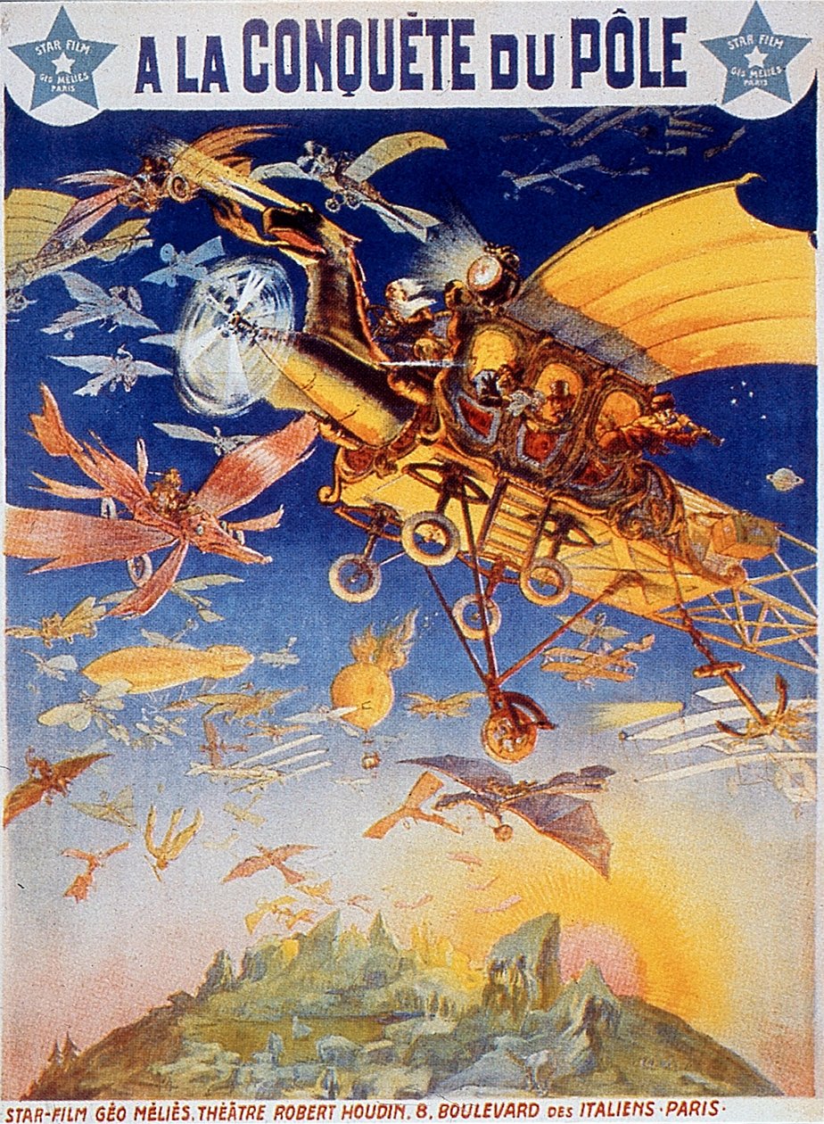Affisch för filmen A la conquete du Pole av Georges Melies 1912 stumfilm av Unbekannt