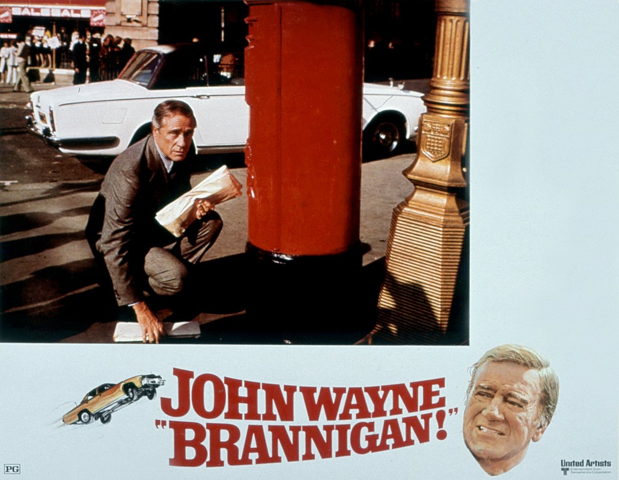 Brannigan filmaffisch av Douglashichok med John Wayne i huvudrollen 1975 av Unbekannt