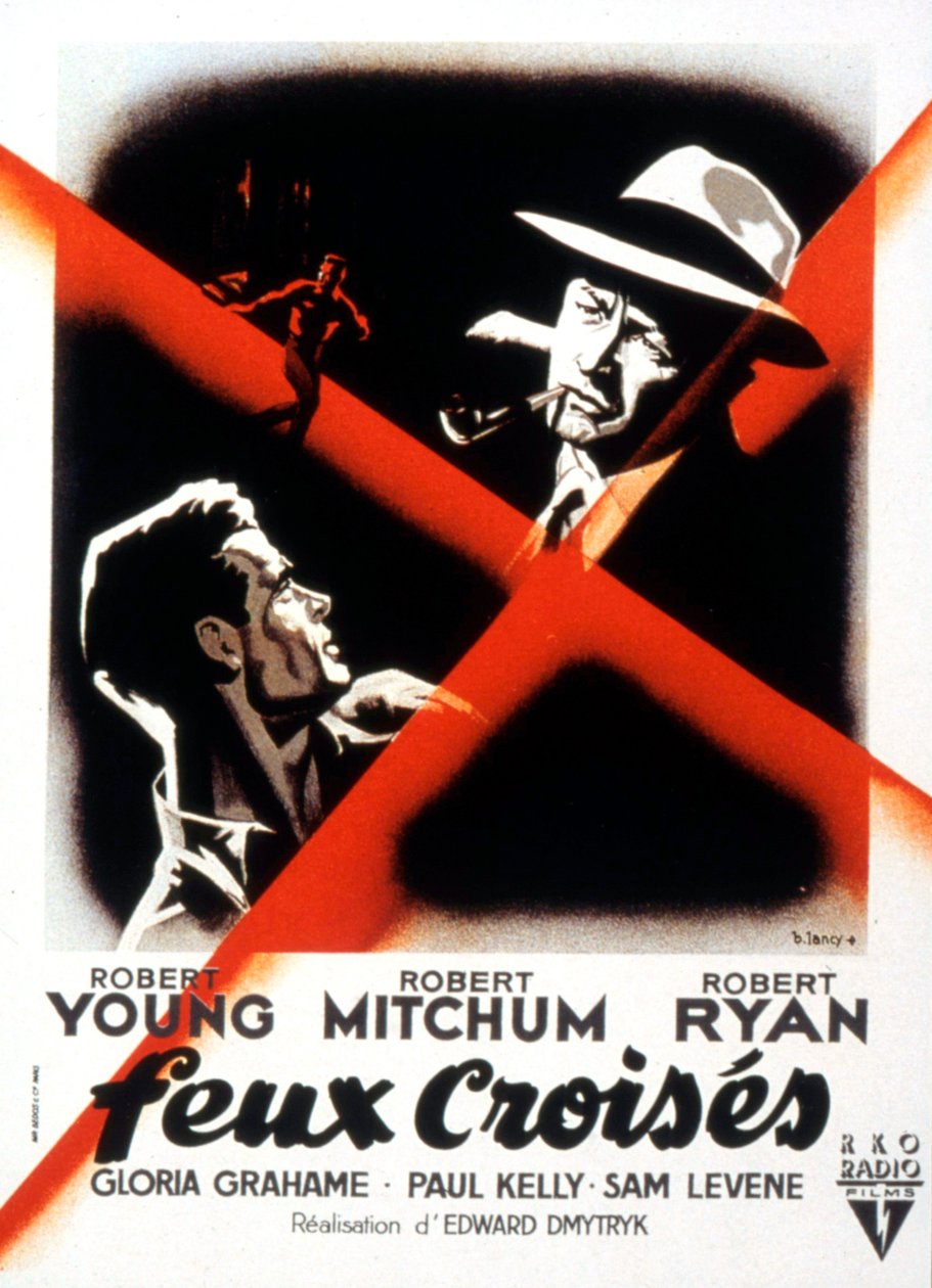 Crossfire filmaffisch av Edward dMytryk med Robert Young Robert Mitchum och Robert Ryan 1947 av Unbekannt