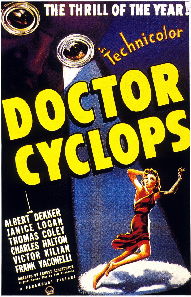 Affisch för filmen Doctor Cyclops, DR. CYCLOPS, av ERNEST SCHOEDSACK, med Albert Dekker 1940 av Unbekannt