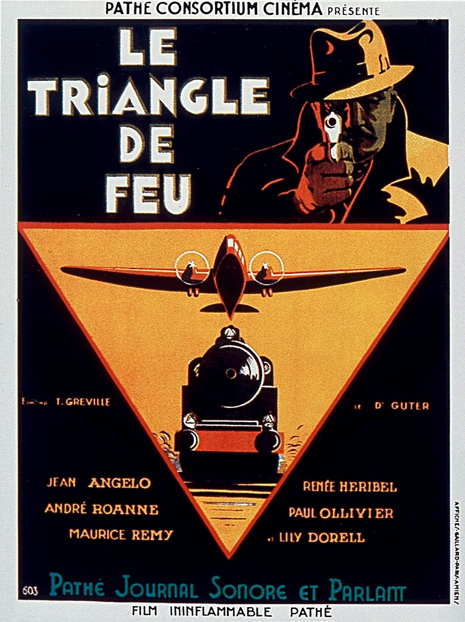 Affisch för filmen The Triangle of Fire av Edmond Greville med Jean Angelo 1932 av Unbekannt