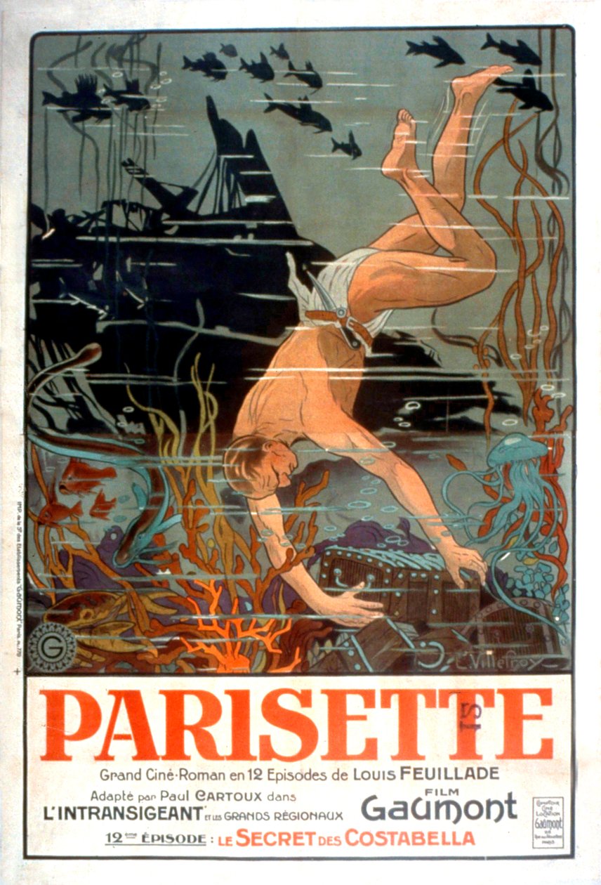 Affisch för filmen Parisette av Louis Feuillade 1921 stumfilm stumfilm av Unbekannt