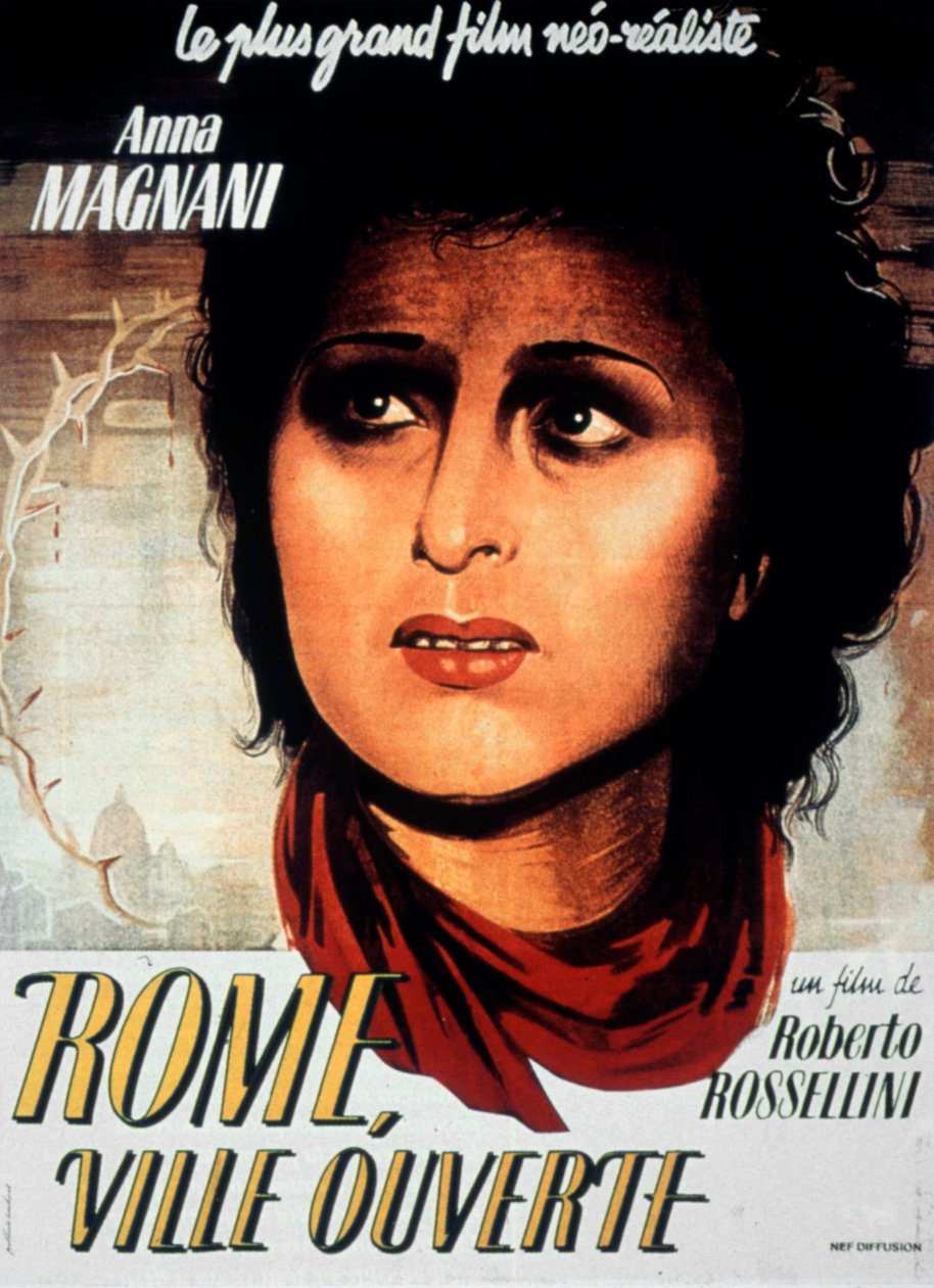 Rome open city filmaffisch av Roberto Rossellini med Aldo Fabrizi och Anna Magnani 1944 av Unbekannt