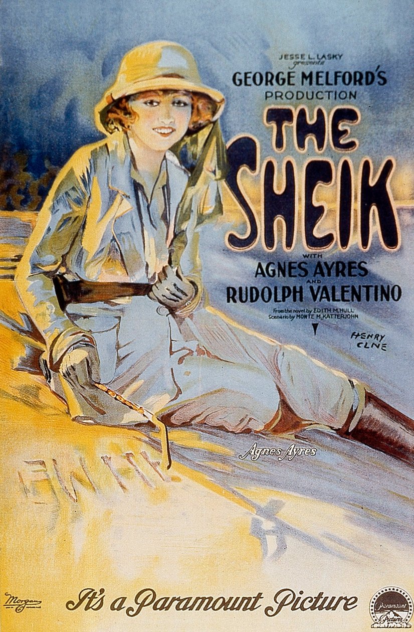 Affisch för filmen The Sheik av George Meflford med Agnes Ayres 1921 av Unbekannt